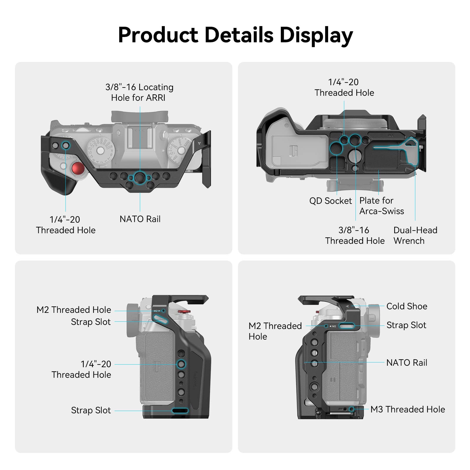 Fujifilm Camera X-T5 - SmallRig X-T5 Camera Cage for FUJIFILM,