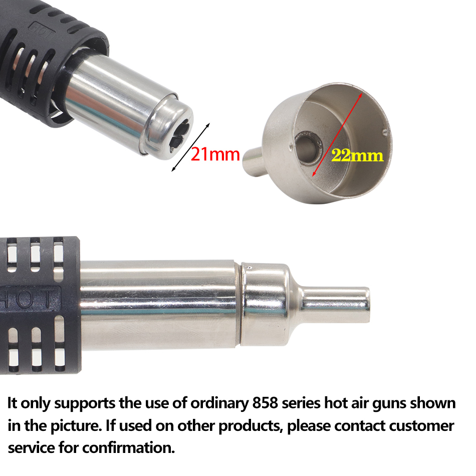 9pcs/lot 22mm Universal Nozzle - Hot Air Station 858 recension och pris