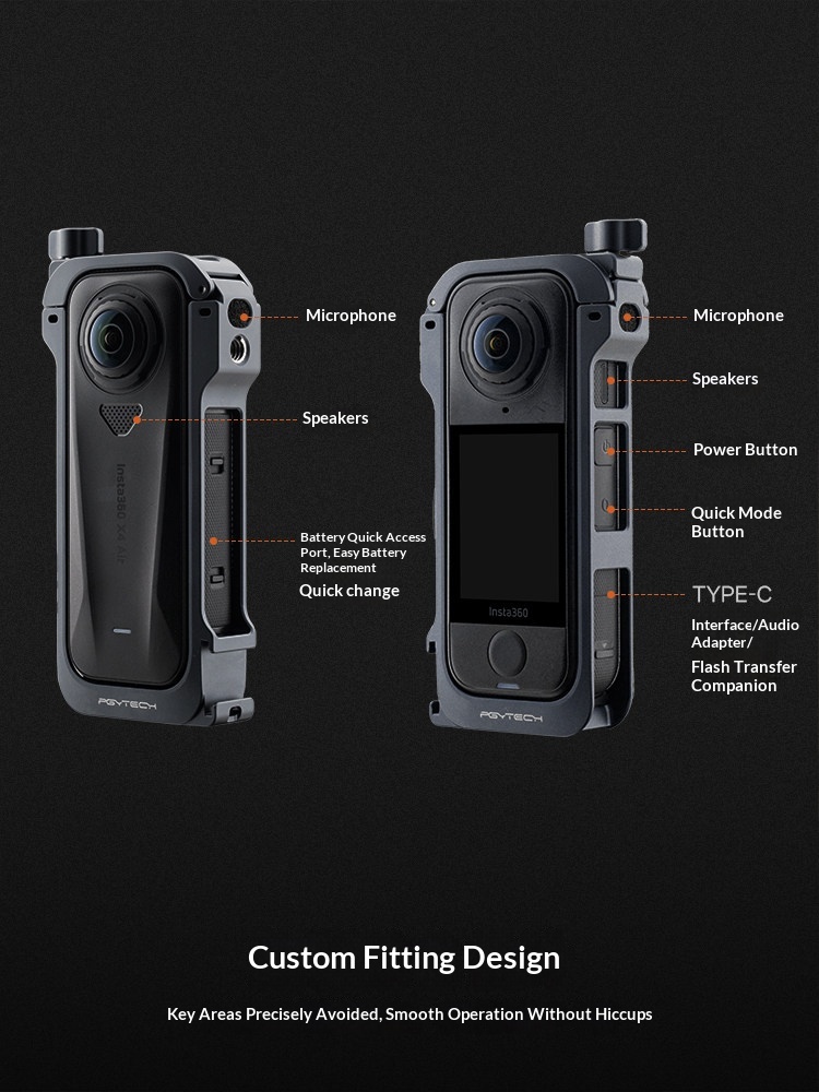 PGYTECH Camera Cage for Insta3 - Insta360 Camera X4 recension och pris