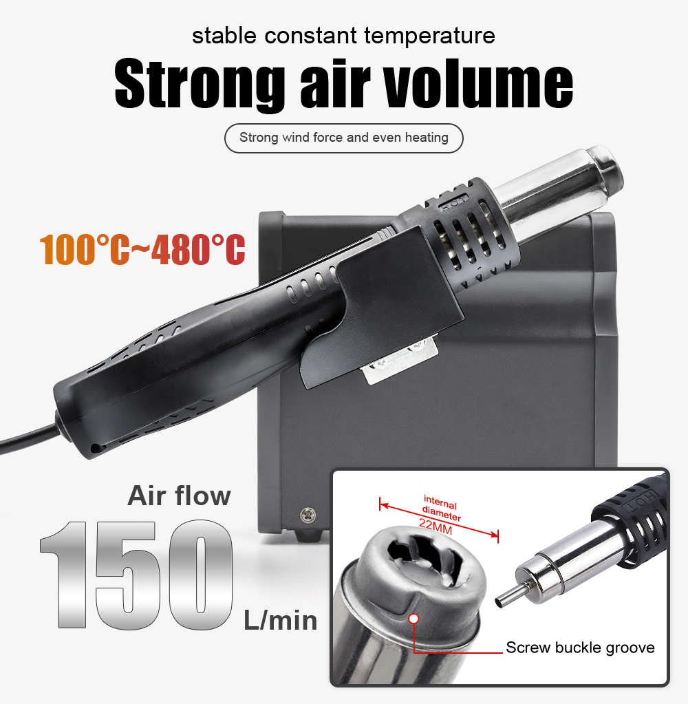JCD Hot Air Gun 858D 2 in 1 So - Hot Air Station 858 recension och pris