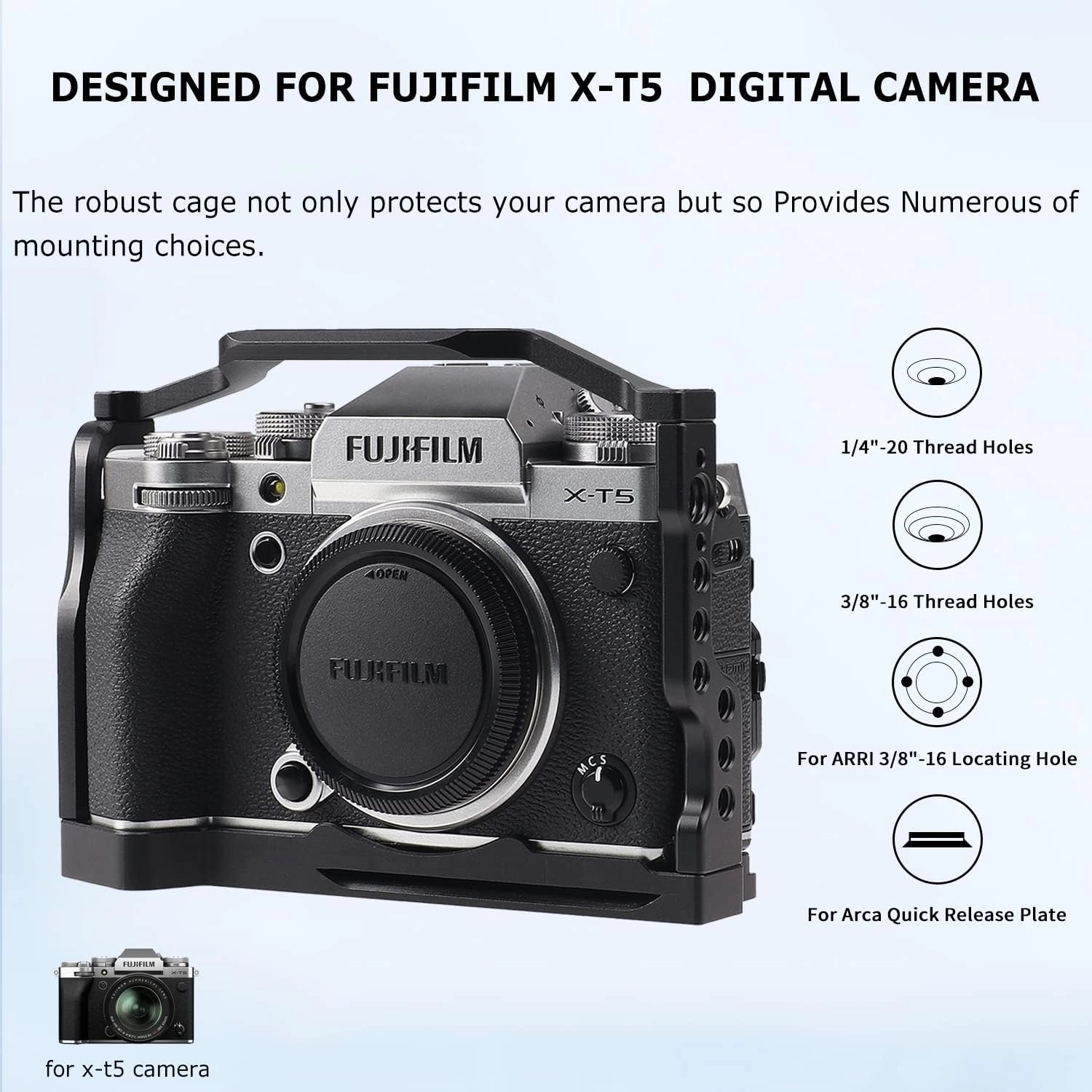 For Fuji X-T5 Camera Cage Kit, - Fujifilm Camera X-T5 recension och pris